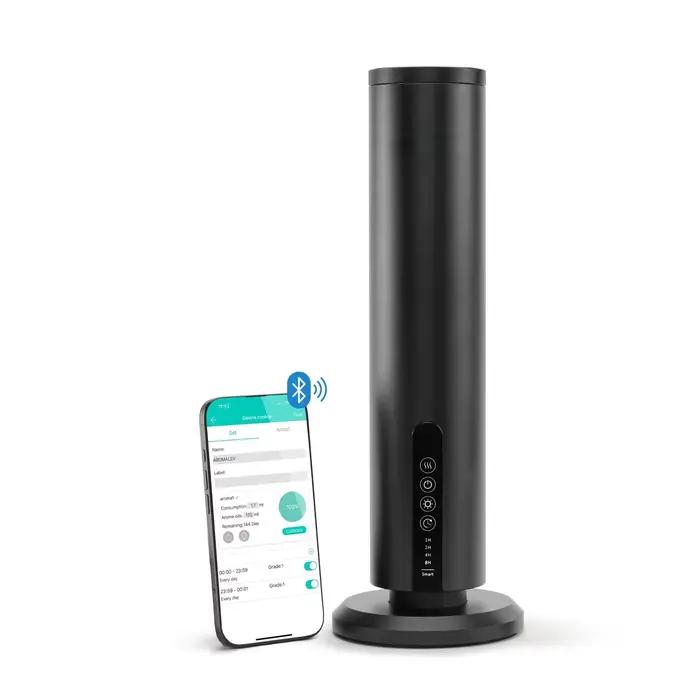 Diffuseur d'huiles essentielles sans eau rechargeable avec contrôle Bluetooth pour grandes pièces occasions spéciales aromathérapie ambiance détente
