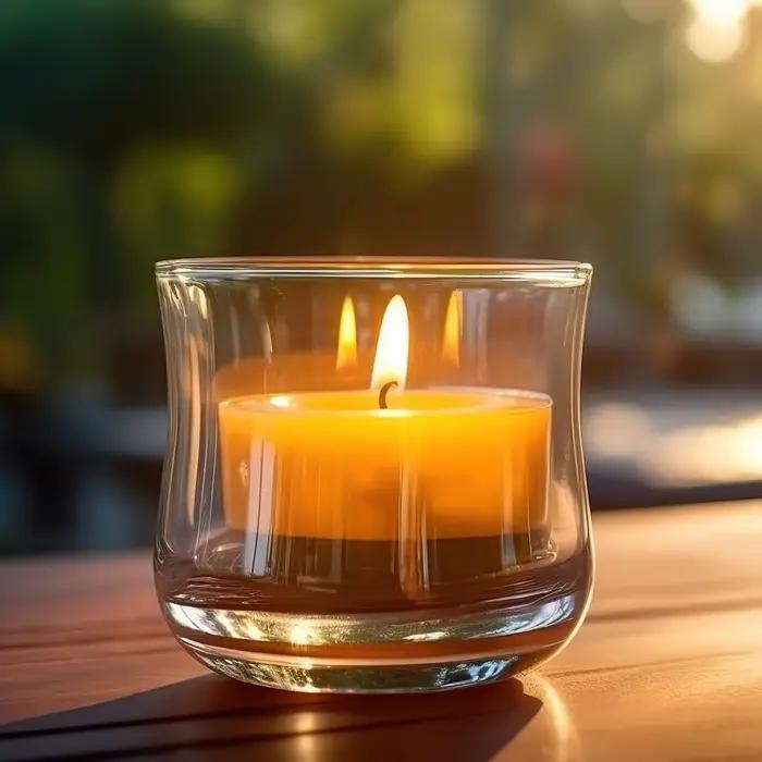 12/24/48 pièces bougies chauffe-plat en cire d'abeille sans fumée miel parfumé bougie