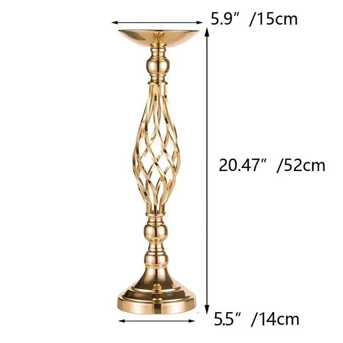 Bougeoir de table en fer doré pour la maison