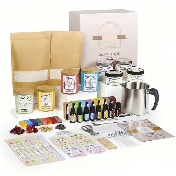1 ensemble de Kit de fabrication de bougies à bricoler soi-même Premium pour adultes