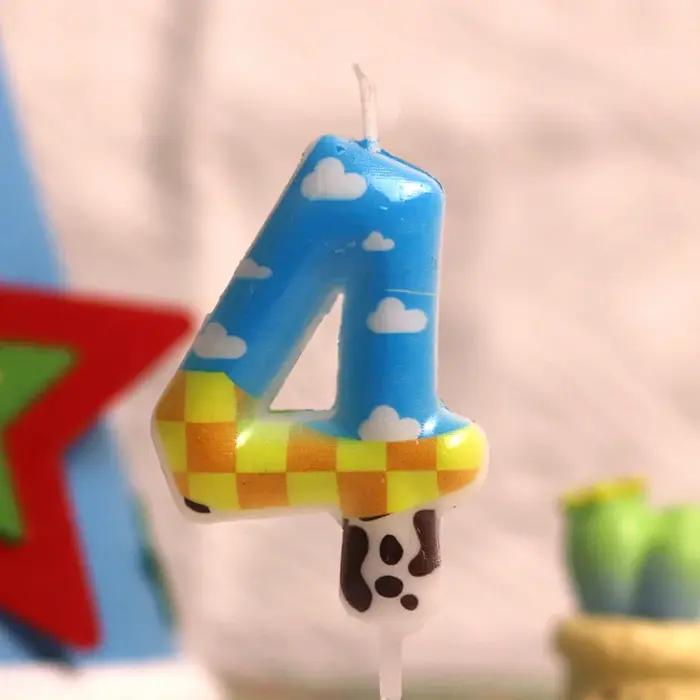 Bougie de jeu Blue Inspire, Jouet de jeu Inspire, Bougies numérotées 7ème anniversaire, Décoration de gâteau, Fournitures de fête