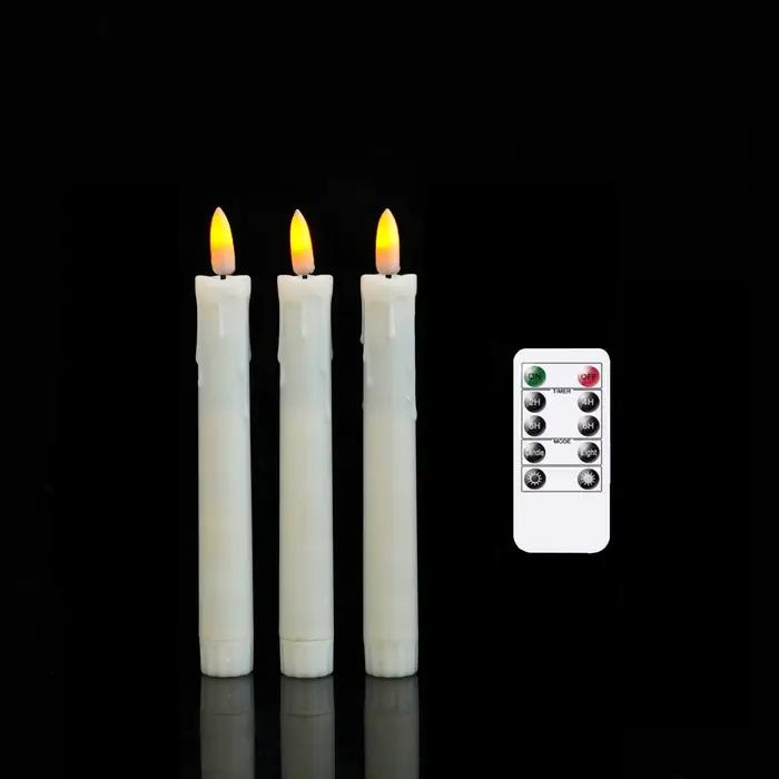 Paquet de 7 pouces de 3 bougies décoratives LED télécommandées