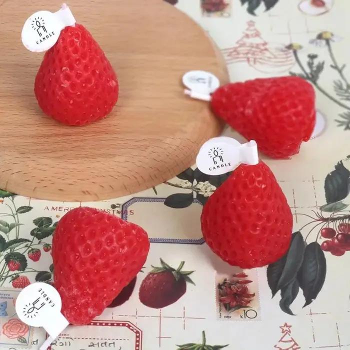 Bougie d'aromathérapie aux fraises