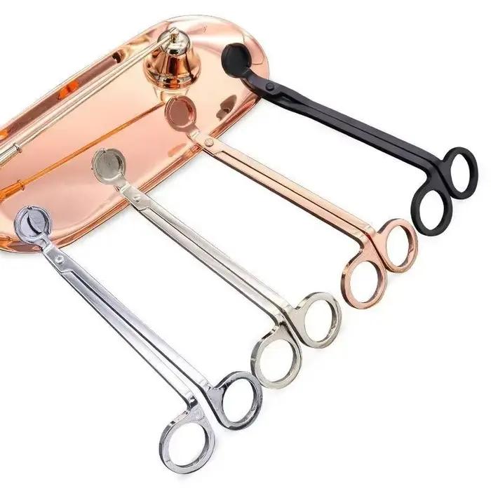 Ciseaux coupe-mèche de bougie de 18 cm en acier inoxydable