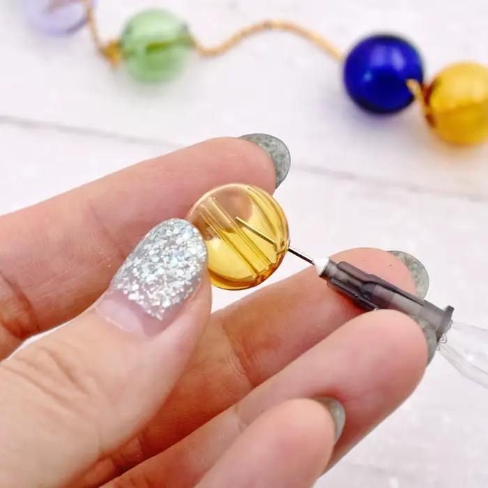 SNASAN – diffuseur de parfum en verre, pendentif boule, huile essentielle faite à la main, perles rechargeables d'aromathérapie pour la fabrication de bijoux, 2 pièces
