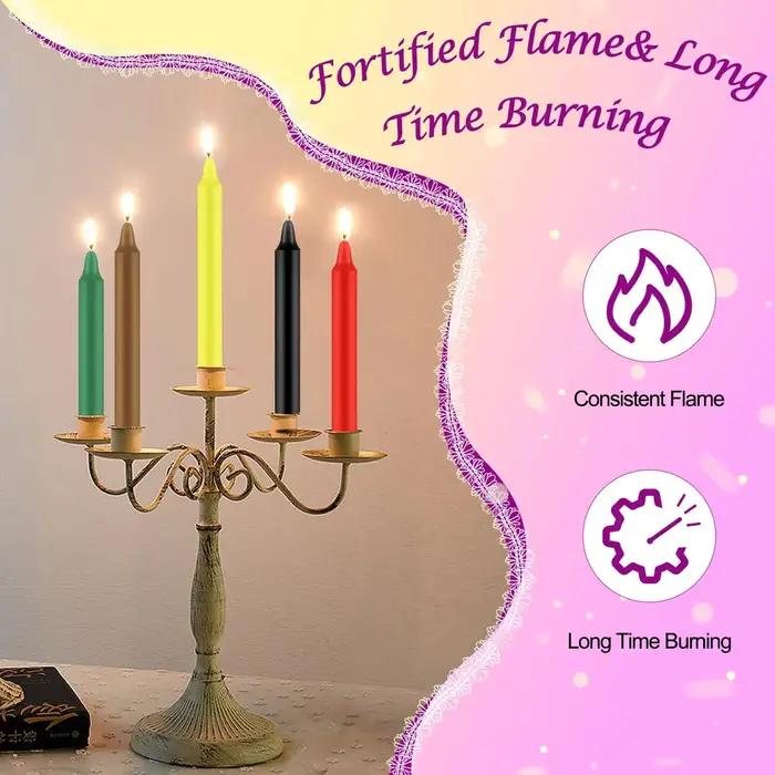 Bougies colorées artisanales sans fumée pour ambiance familiale et occasions spéciales d'intérieur et extérieur