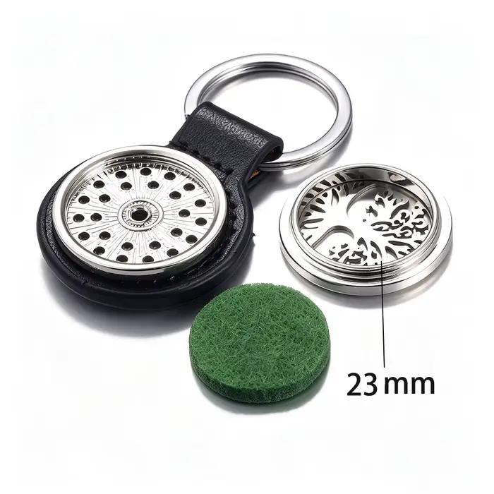 Porte-clés diffuseur d'huiles essentielles d'aromathérapie, pendentif ouvrable, bijou diffuseur d'arômes