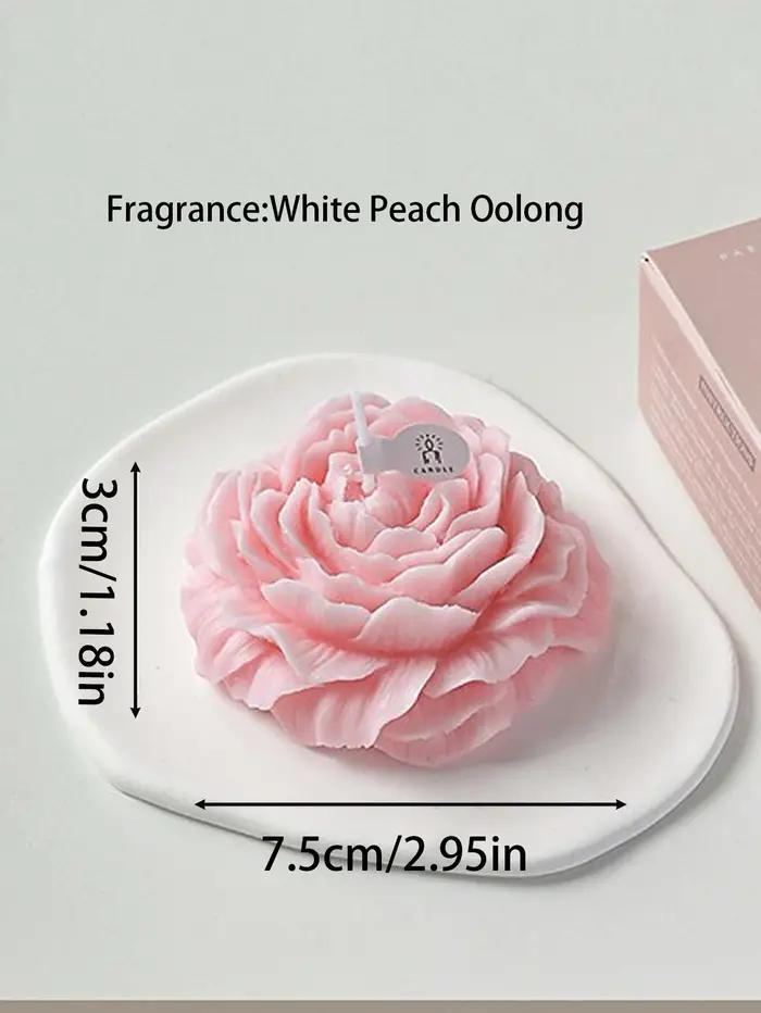 Bougie aromatique pivoine 3D créative en forme de fleur