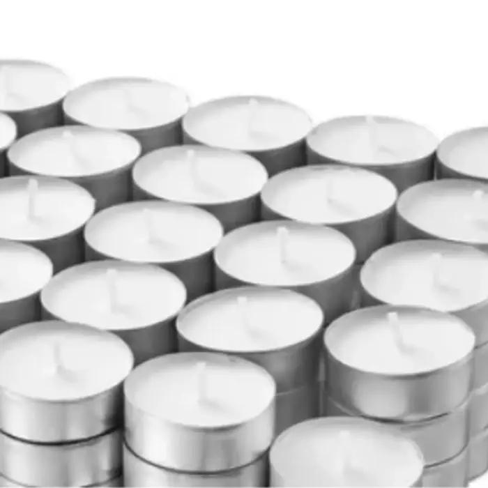 100 paquets de bougies chauffe-plat non parfumées 4 heures sans fumée sans goutte Mini