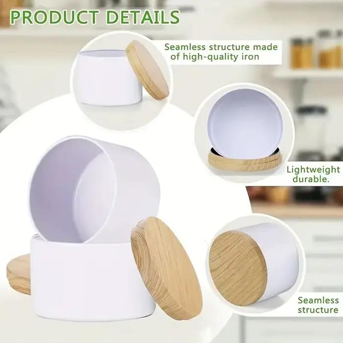 Kit de fabrication de bougies DIY avec pots en fer blanc mat et supports pour création de bougies personnalisées et cadeaux uniques