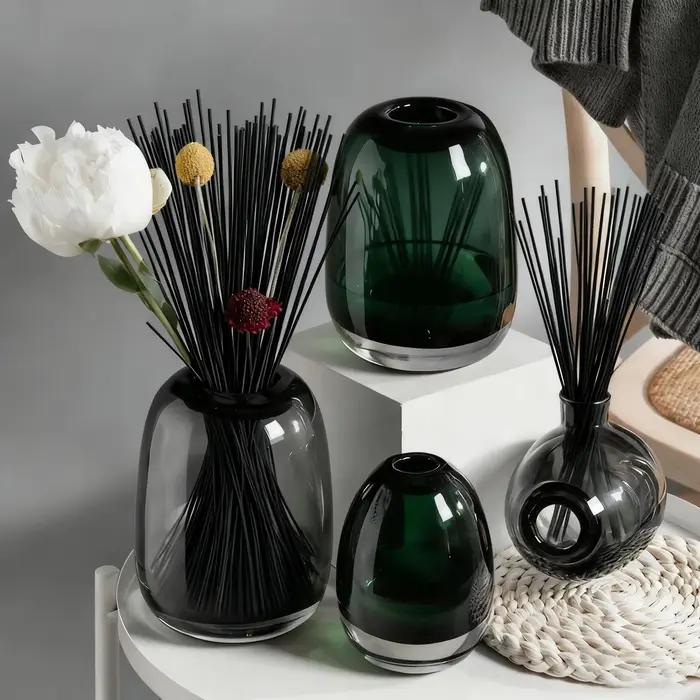 Bâtonnets diffuseurs en rotin noir, 50 pièces, L19/22/25/30/40cm D3/4/5mm, bâtonnets de remplacement pour huile essentielle d'aromathérapie