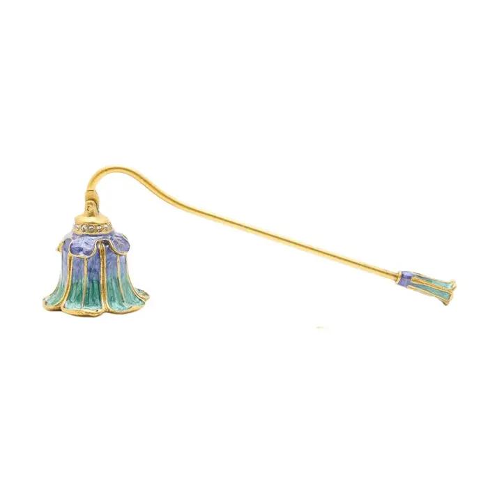 Éteignoir à bougie en forme de citrouille vintage pour aromathérapie avec manche long et finition en alliage de zinc pour occasions spéciales et décoration maison automnale