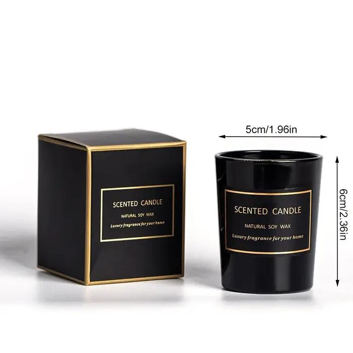 1 pièce Bougie d'aromathérapie moderne européenne parfumée aux plantes pour salon et chambre