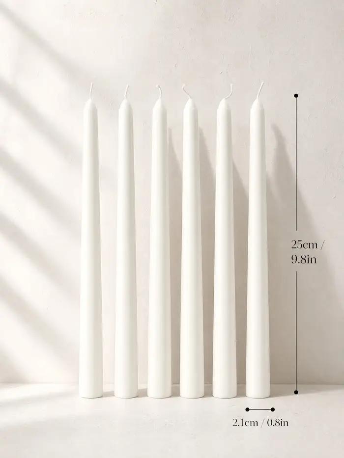 Ensemble de 6 bougies parfumées aromathérapie bâton sans fumée noire cire de soja pour mariage et décoration intérieure