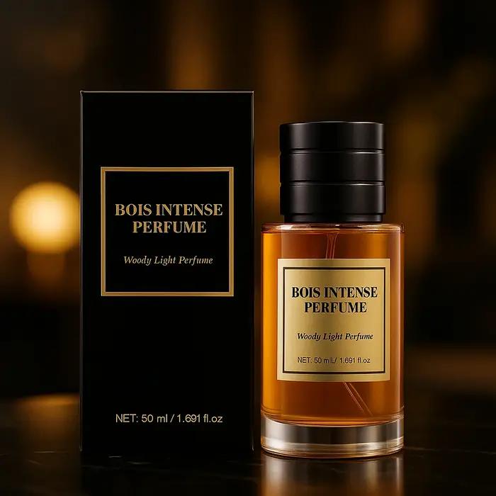 Bois Parfum Intense 50ml Eau de Parfum pour Hommes Notes Woody Iris Encens Honey Parfum de Luxe Longue Durée Occasions Spéciales