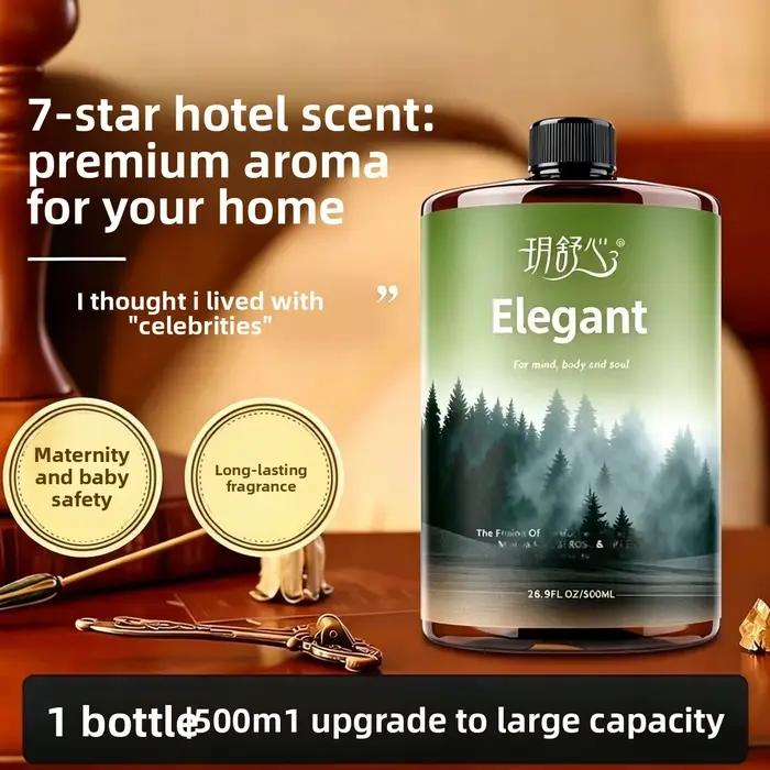 Parfum d'ambiance sans flamme aux huiles essentielles, 500 ml, senteur thé blanc, qualité hôtel cinq étoiles