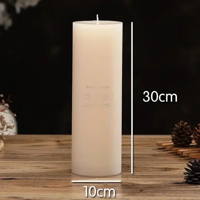 Grande bougie cylindrique moderne sans fumée et sans odeur