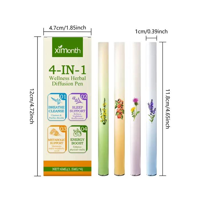 Bâtonnets de combinaison d'herbes naturelles pour diffuseur d'aromathérapie avec quatre saveurs uniques pour bien-être quotidien harmonieux et relaxation durable