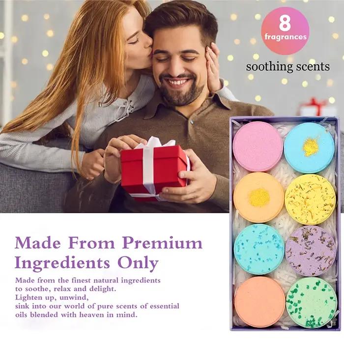 Diffuseurs de vapeur pour la douche - Aromathérapie - Cadeaux d'anniversaire pour femmes - Pack de 8