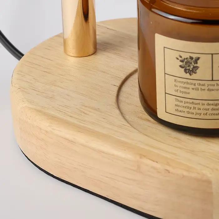 Lampe chauffe-bougie 50W avec minuterie réglable, lumière de bougie personnalisable pour chambre à coucher ambiance détente et décoration intérieure élégante