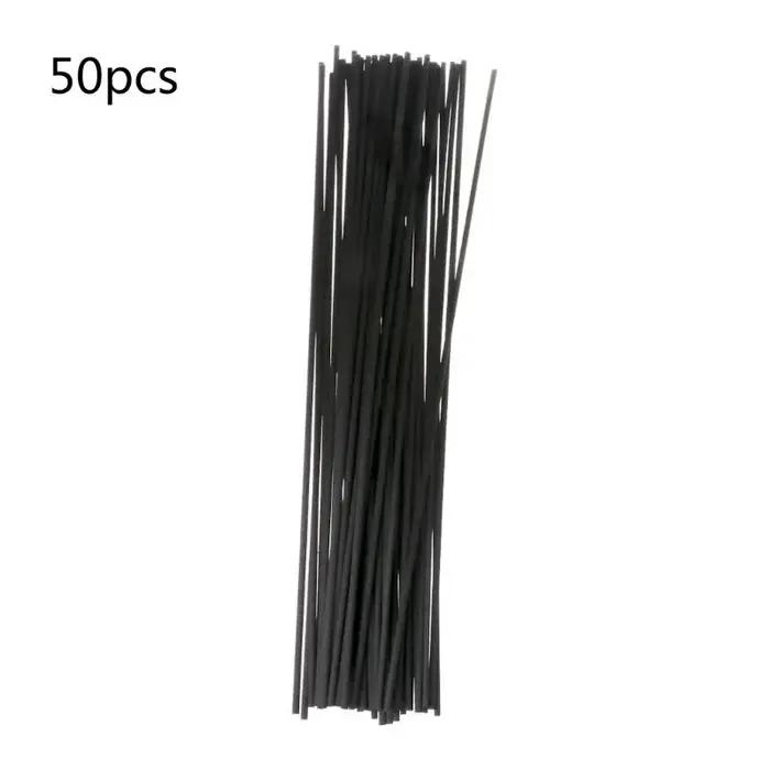 Bâtons de fibres noirs et blancs pour diffuseur aromathérapie de 30cm x 3mm pour décorer et purifier l'air de la maison occasions spéciales et quotidienne