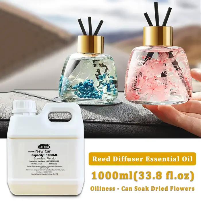 GAFERA 1000ml (33.8 fl.oz) Huiles Essentielles d'Aromathérapie Sans Flamme Black Opium Shangri-La - Huile pour Diffuseur à Bâtonnets, Grand Flacon de Parfum