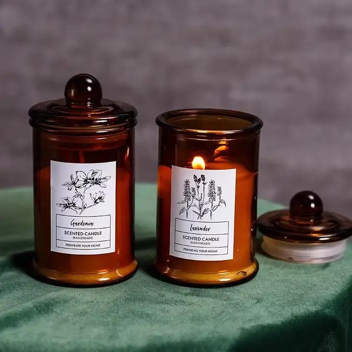 Pot en verre Vintage, bougie parfumée