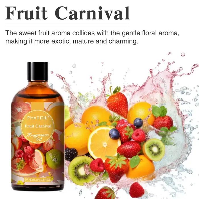 PHATOIL-Huile parfumée avec compte-gouttes en verre, carnaval de fruits, amande, vanille, chaud Santal L'aube, château aromatique de testostérone, parfum pour le bricolage, 100ml