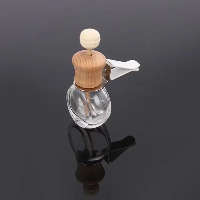 Désodorisant bouteille de parfum pendentif huiles essentielles voiture suspendus Clips en verre