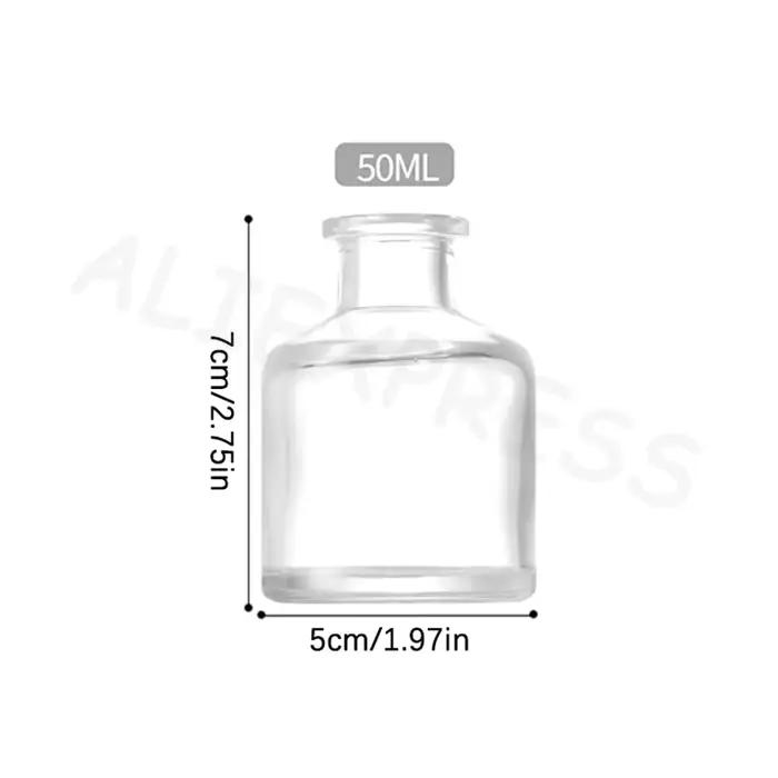 Diffuseur de parfum d'ambiance en verre 50 ml avec bâtonnets diffuseurs, 1 pièce, pour huiles essentielles, cadeaux de fête