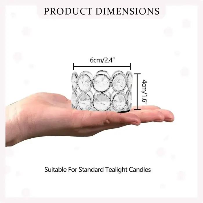 Porte-bougie en cristal pour bougies chauffe-plat