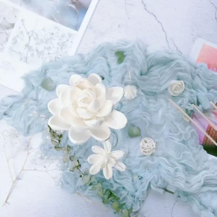 Bâtonnets diffuseurs de parfum sans flamme pour aromathérapie, fleurs aromatiques, simulation de fleur aquatique, fleur d'aromathérapie