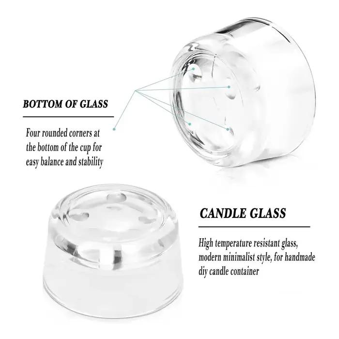 Porte-bougies en verre transparent classiques pour décoration de maison et événements familiaux et amicaux