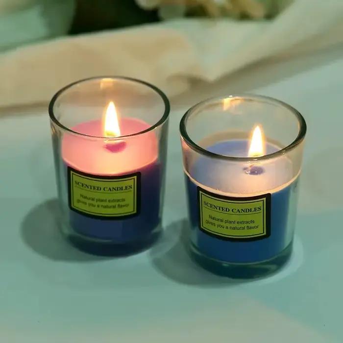 Bougie aromatique en cire de soja en forme de coupe pour ambiance de détente et bien-être occasionnelle relaxation chez soi ou à offrir