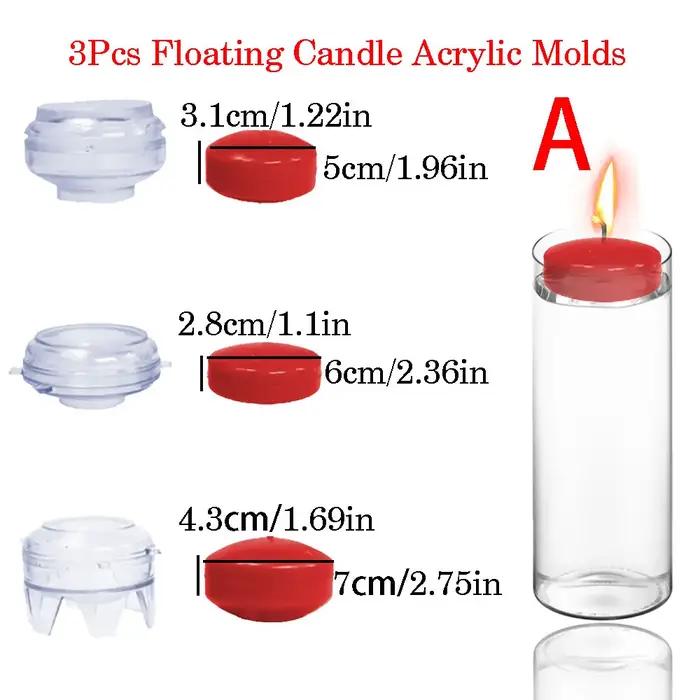 Moule rond en acrylique pour bougie de cire flottante