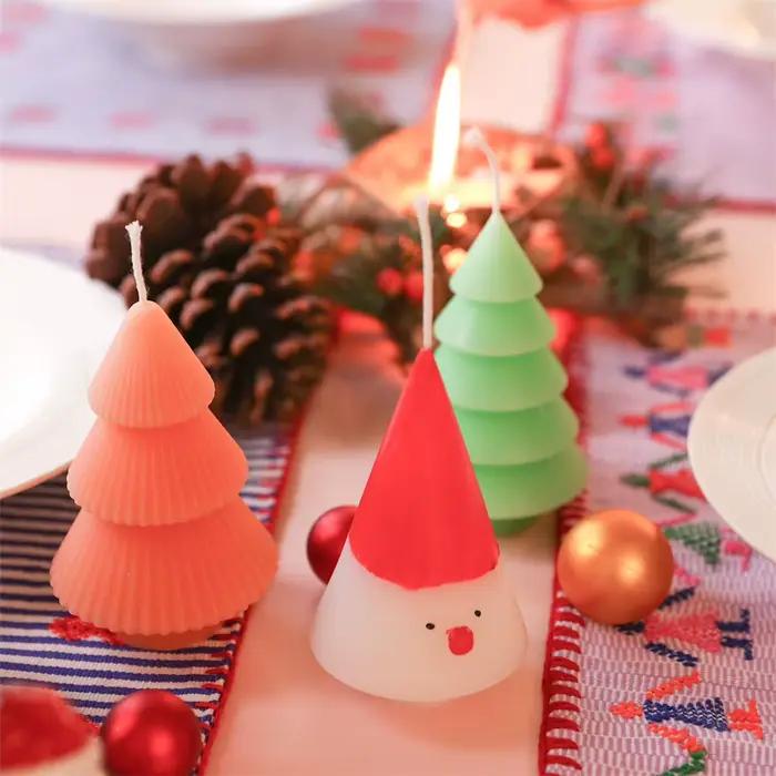 Moules à bougies sapin de Noël pour bricolage, décoration d'intérieur, plâtre exécutif parfumé, moule en silicone durable, six tailles disponibles, non adhérent, facile à libérer, pour occasions spéciales et cadeaux personnalisés