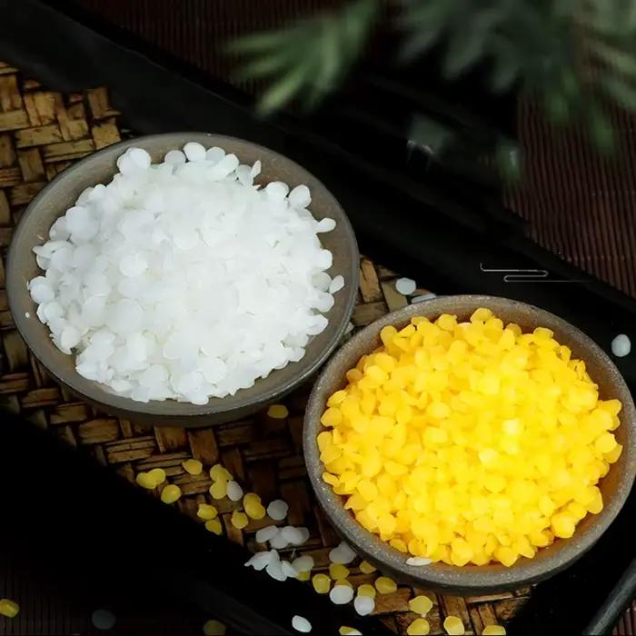 Cire d'abeille blanche jaune, 1KG, bougie, matières premières, ne pas ajouter de cire de soja, rouge à lèvres, cosmétiques, particules de cire d'abeille naturelle