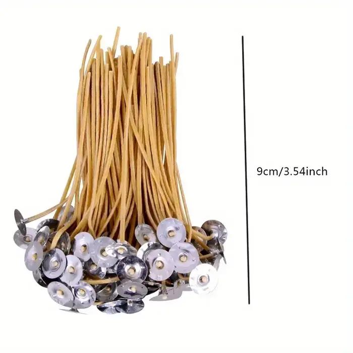 20 mèches de bougie en chanvre pré-cirées de 9 cm/15 cm/20 cm