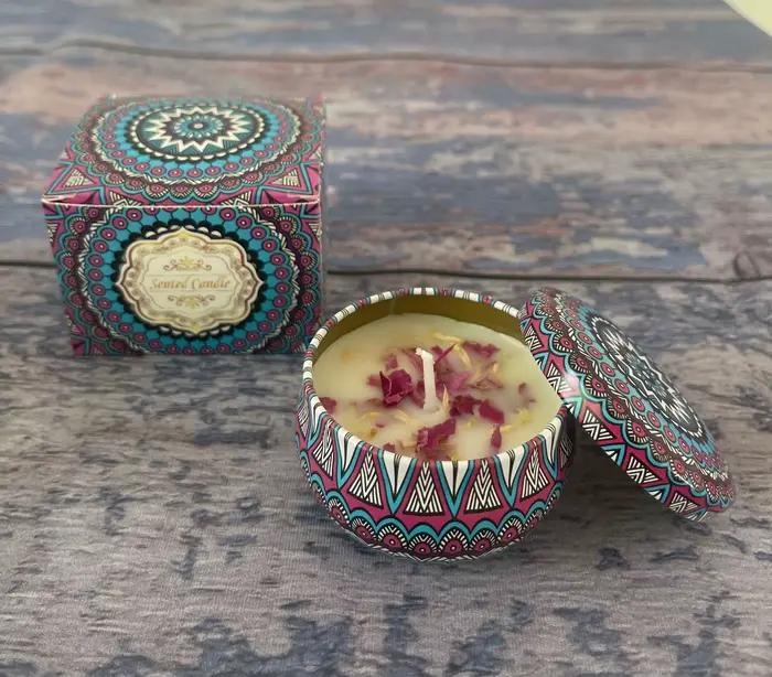 Bougie aromathérapeutique en cire de soja multicolore pour ambiance romantique et relaxation maison ou bureau occasions spéciales anniversaires de mariage