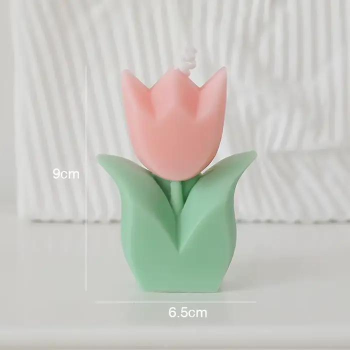 Bougie d'aromathérapie fleur de tulipe pour filles