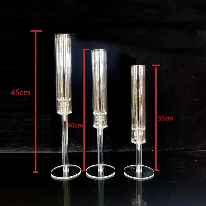 Bougeoirs en cristal, 3 pièces