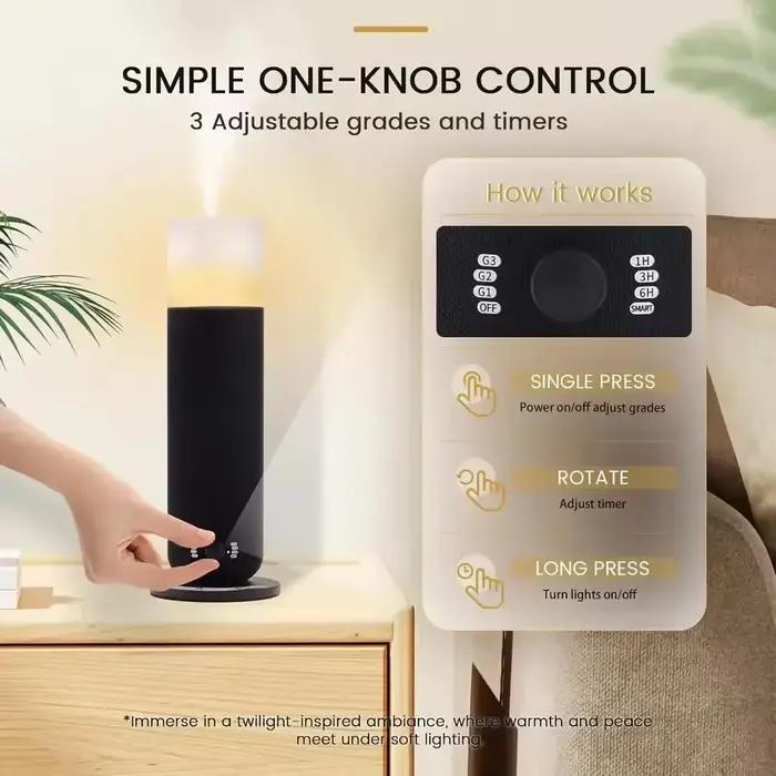 Diffuseur de parfum électrique intelligent pour purifier l'air et diffuser des huiles essentielles à la maison ou en hôtel avec contrôle Bluetooth et choix de couleurs