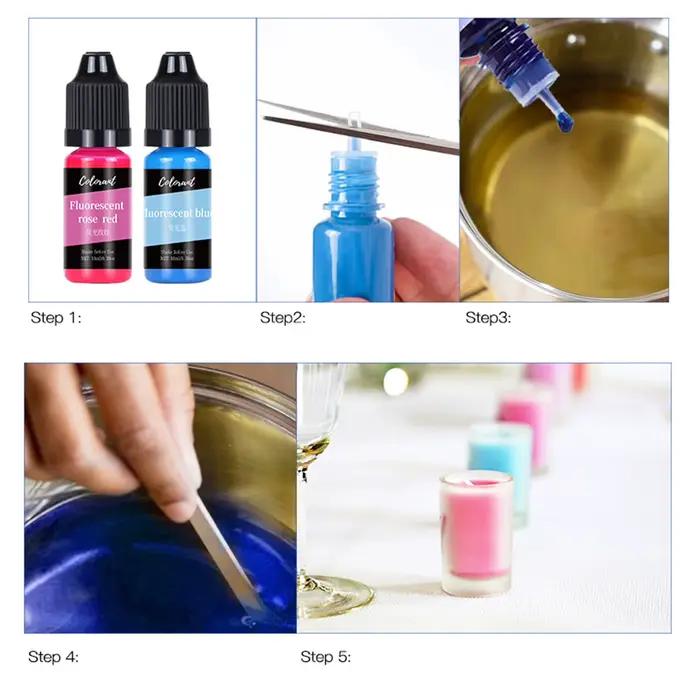 Pigment de bougie liquide pour bricolage 30 couleurs artisanal fait main colorant de résine pour création de bougies occasions spéciales