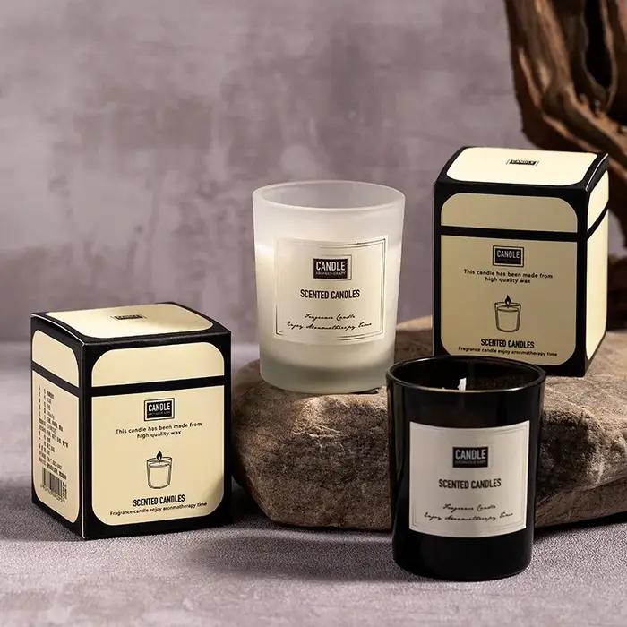 Bougie d'aromathérapie au parfum de plantes européennes modernes