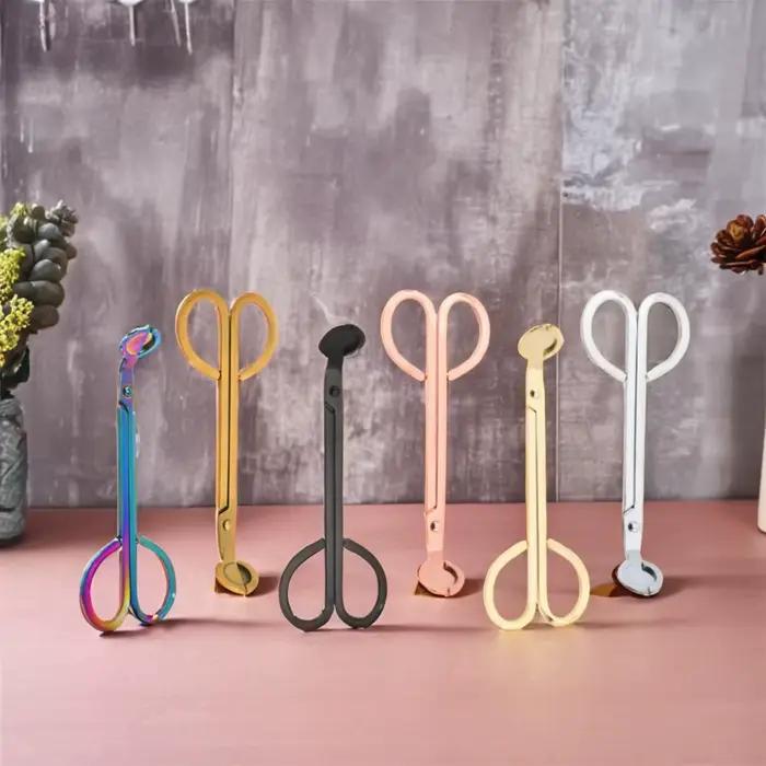 Coupe-mèche de bougie multifonctionnelle acier inoxydable pour ambiance romantique et personnalisation couleur occassions spéciales