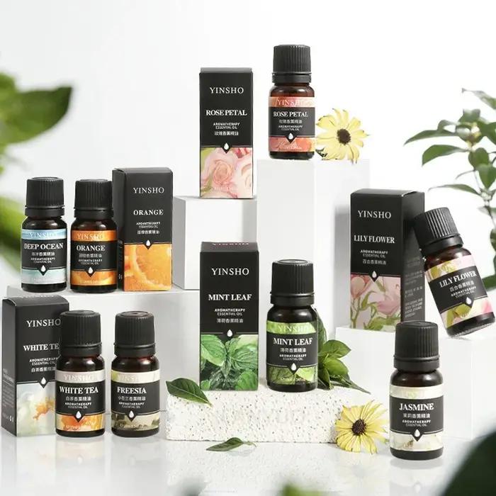 17 saveurs 10ml huile essentielle pour diffuseur d'arôme humidificateur d'air maison soluble dans l'eau lavande Rose désodorisants de voiture recharge de parfum