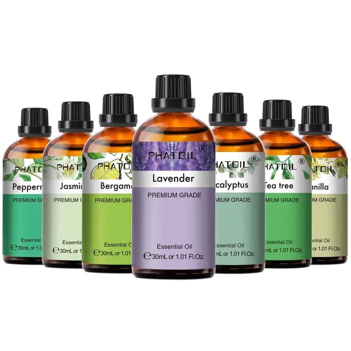 Huile essentielle pure PHATOIL 30ml Lavande Eucalyptus Vanille Orange douce pour aromathérapie fabrication de bougies savon do it yourself bien-être naturel relaxation revitalisation ambiance parfumée