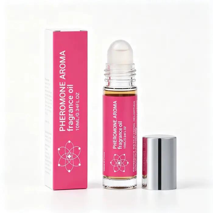 Huile de phéromone à la nectarine et à la rose 10 ml - Huile parfumée subtile à la cannelle Macaron, huile parfumée longue durée pour les voyages ou les rendez-vous