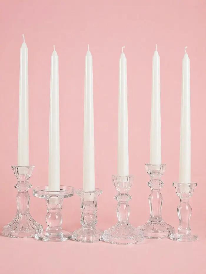 Ensemble de 6 bougies parfumées aromathérapie bâton sans fumée noire cire de soja pour mariage et décoration intérieure