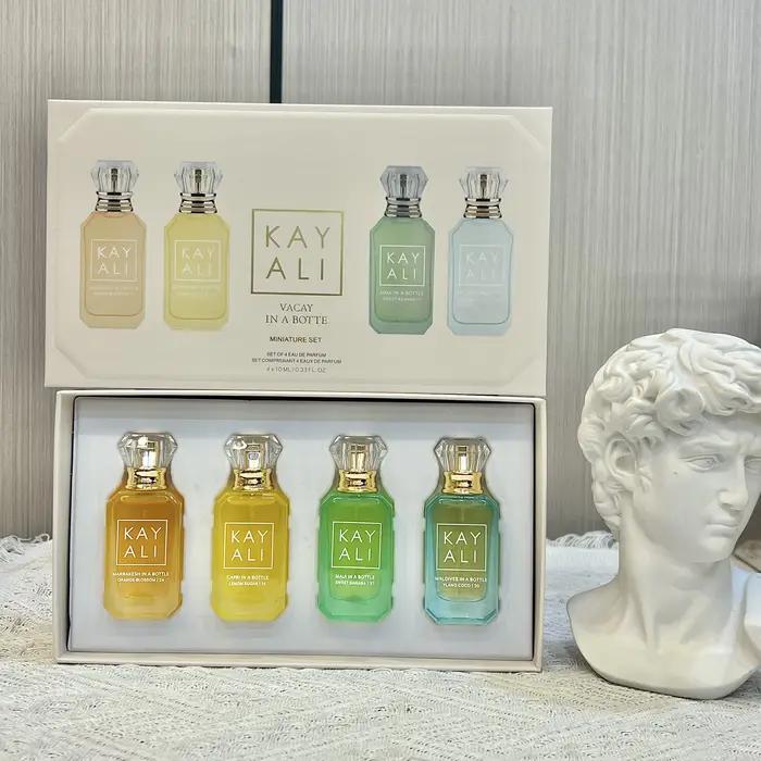 Ensemble de mini-parfums floral d'inspiration voyage inspiré de Maldives, Marrakech, Capri et Maui pour femmes occasions spéciales